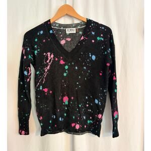 27 Miles Cashmere Ladies XS Long Sleeve V Neckline Galaxy Print